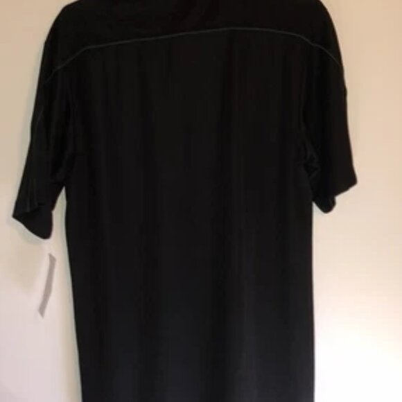 Mens New York Jets Majestic Polo Size Medium NFL Team Apparel Black & Green - Picture 2 of 6